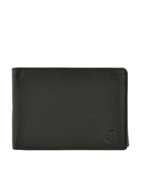 Daston 076 Δερμάτινο Ανδρικό Πορτοφόλι με RFID Μαύρο