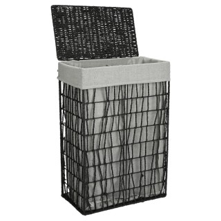 ESTIA ΚΑΛΑΘΙ ΑΠΛΥΤΩΝ NEST 37x22x55cm 2 ΘΕΣΕΩΝ ΜΑΥΡΟ