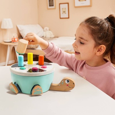 Top Bright Ξύλινο Παιχνίδι Δραστηριοτήτων Hammer Turtle 121097