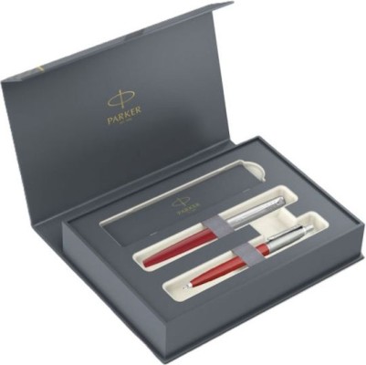 Parker Jotter Original Σετ Στυλό Rollerball/Ballpoint με Πένα από Ατσάλι Κόκκινο
