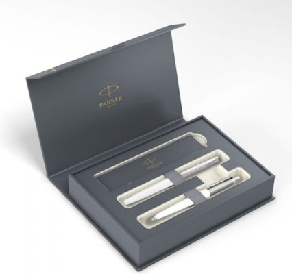 Parker Jotter Original Σετ Στυλό Ballpoint από Ατσάλι Λευκό σε Θήκη
