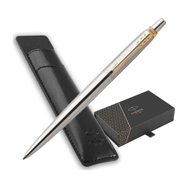Parker Jotter Core Στυλό Ballpoint Ασημί με Μπλε Μελάνι
