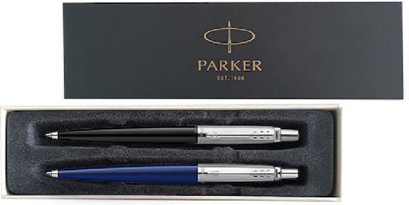 Parker Στυλό Ballpoint με Μπλε Μελάνι Σετ 2τμχ