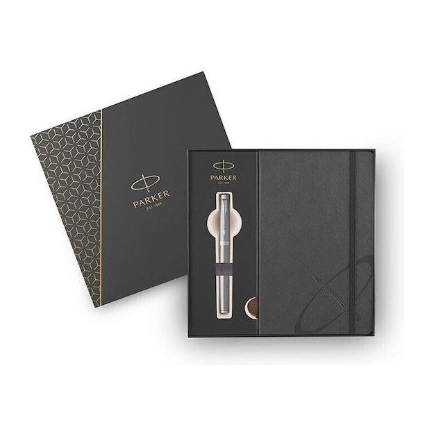 Parker Σετ Γραφείου με Σημειωματάριο και Πένα Im Essential Stainless Steel Ct M 1τμχ Nibs Medium