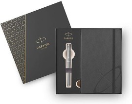 Parker Σετ Γραφείου με Σημειωματάριο και Πένα Im Essential Stainless Steel Ct M 1τμχ Nibs Medium