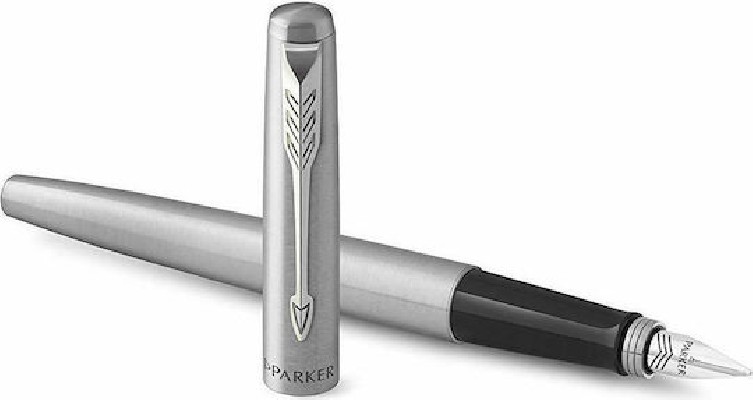 Parker Jotter Core Duo Σετ Στυλό Ballpoint Medium με Πένα Medium από Ατσάλι Ασημί σε Θήκη CT