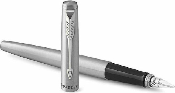 Parker Jotter Core Duo Σετ Στυλό Ballpoint Medium με Πένα Medium από Ατσάλι Ασημί σε Θήκη CT