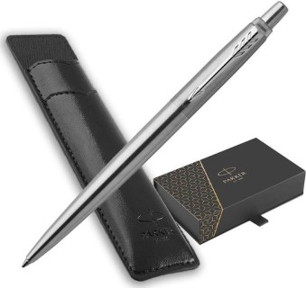 Parker Jotter Core Στυλό Ballpoint Ασημί με Μπλε μελάνι