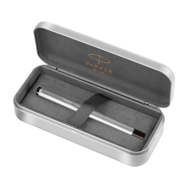 Parker Vector Σετ Στυλό Rollerball Fine από Ατσάλι Γκρι (σε Μεταλλική Κασετίνα)