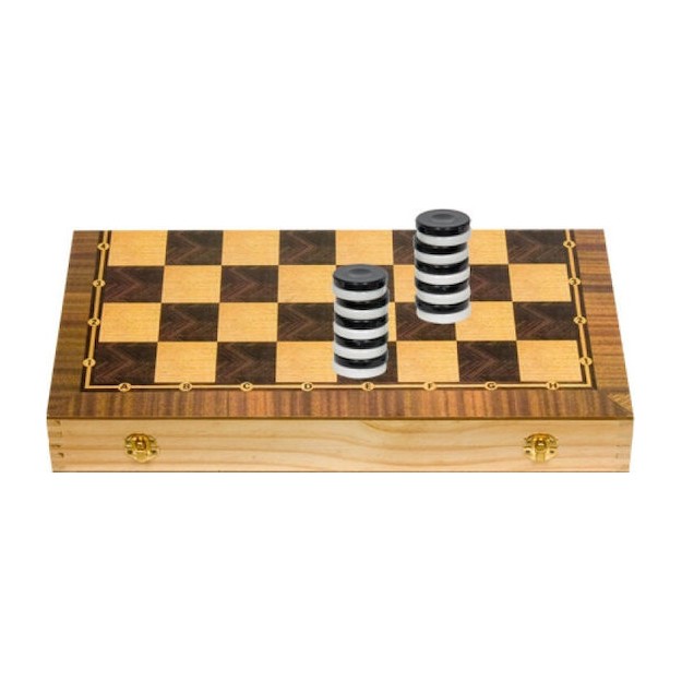 ToyMarkt Τάβλι Ξύλινο με Πούλια 30x30cm