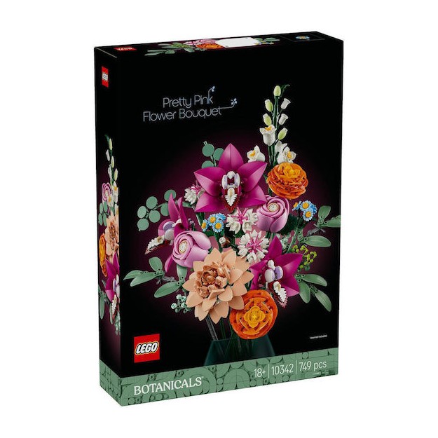 LEGO Botanical Collection Pretty Pink Flower Bouquet για 18+ Ετών 749τμχ