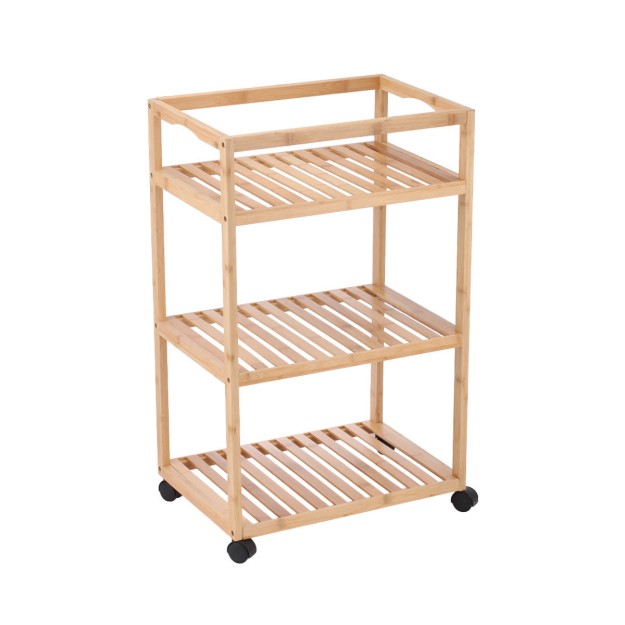 ESTIA ΤΡΟΛΕΪ ΑΠΟΘΗΚΕΥΣΗΣ ΒΑΜΒΟΟ ESSENTIALS ΜΕ 3 ΡΑΦΙΑ