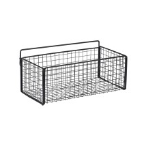 ESTIA ΚΑΛΑΘΙ ΟΡΓΑΝΩΣΗΣ CAGE ΚΡΕΜΑΣΤΟ ΜΕΤΑΛΛΙΚΟ 36x15x13cm ΜΑΥΡΟ