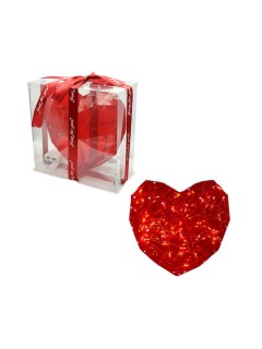 Δωρόσημο Διακοσμητικό Φωτιστικό LED Θερμό Λευκό Καρδιά 24x22x11εκ.