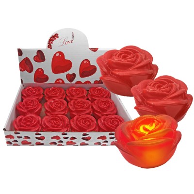 Τριαντάφυλλο Πλαστικό με φως 6x3,5cm