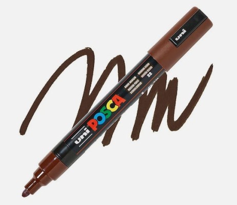 Μαρκαδόρος Uni Posca PC-5M/22 Dark Brown