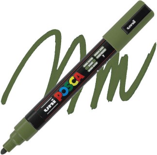 Posca Μαρκαδόρος Σχεδίου 2.5mm Khaki Green PC-5M/7
