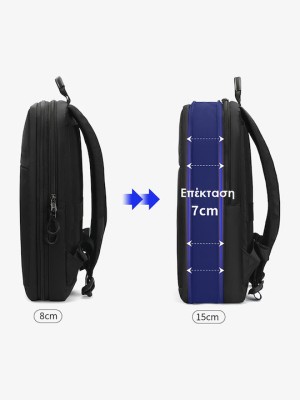 Tigernu T-B9013 Αδιάβροχη Τσάντα Πλάτης για Laptop 15.6" σε Μαύρο χρώμα