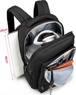 Tigernu T-B3585 Αδιάβροχη Τσάντα Πλάτης για Laptop 15.6" σε Μαύρο χρώμα