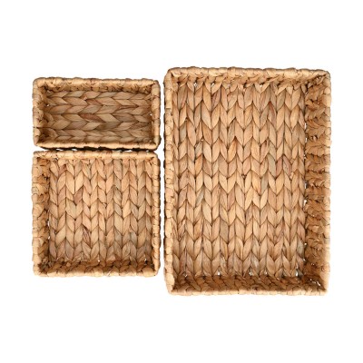 ESTIA ΚΑΛΑΘΙΑ ΑΠΟΘΗΚΕΥΣΗΣ & ΟΡΓΑΝΩΣΗΣ FLORANA ΣΕΤ 3 ΤΜΧ. 36×26×10cm - 20×20×8.5cm - 20×11×8.5cm