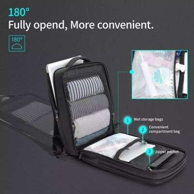 Tigernu T-B3982 Αδιάβροχη Τσάντα Πλάτης για Laptop 15.6" σε Μαύρο χρώμα