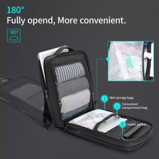 Tigernu T-B3982 Αδιάβροχη Τσάντα Πλάτης για Laptop 15.6" σε Μαύρο χρώμα