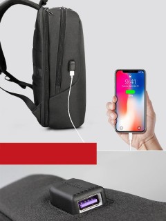 Tigernu T-B3622 Τσάντα Πλάτης για Laptop 15.6" με Θύρα USB σε Μαύρο χρώμα