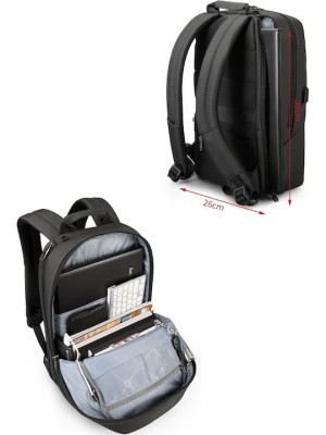 Tigernu T-B3622 Τσάντα Πλάτης για Laptop 15.6" με Θύρα USB σε Μαύρο χρώμα
