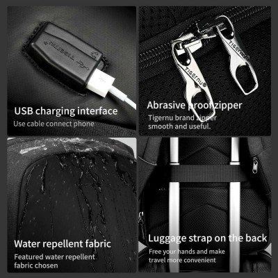 Tigernu T-B3615B Τσάντα Πλάτης για Laptop 15.6" σε Μαύρο χρώμα