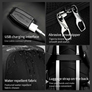 Tigernu T-B3615B Τσάντα Πλάτης για Laptop 15.6" σε Μαύρο χρώμα