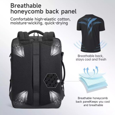 Tigernu T-B9990 Αδιάβροχη Τσάντα Πλάτης για Laptop σε Μαύρο χρώμα