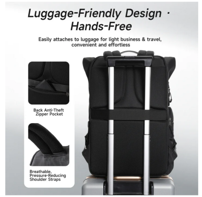 Tigernu T-B91025 Αδιάβροχη Τσάντα Πλάτης για Laptop σε Μαύρο χρώμα