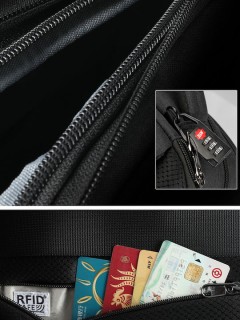 Tigernu T-B3905 Αδιάβροχη Τσάντα Πλάτης για Laptop 19" σε Μαύρο χρώμα