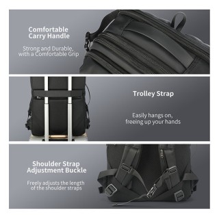 Tigernu T-B9831 Αδιάβροχη Τσάντα Πλάτης για Laptop 17" σε Μαύρο χρώμα