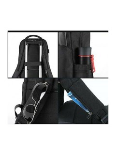 Tigernu T-B3906 Υφασμάτινο Σακίδιο Πλάτης με Θύρα USB Μαύρο