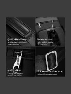 Tigernu T-L5200 Ανδρική Τσάντα Ώμου / Χιαστί σε Γκρι χρώμα