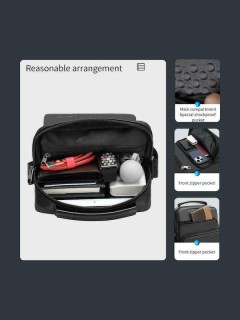 Tigernu T-L5200 Ανδρική Τσάντα Ώμου / Χιαστί σε Γκρι χρώμα