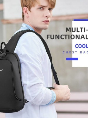 Tigernu Ανδρική Τσάντα Ώμου / Χιαστί Μαύρη T-S8102