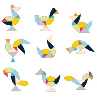 iwood Παιχνίδι Κατασκευών Ξύλινo Egg Tangram για Παιδιά 3+ Ετών