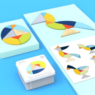 iwood Παιχνίδι Κατασκευών Ξύλινo Egg Tangram για Παιδιά 3+ Ετών