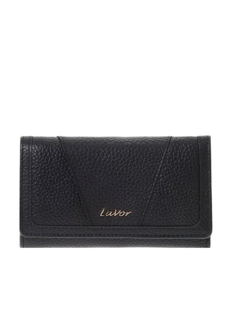 Lavor 1-6155 Μεγάλο Δερμάτινο Γυναικείο Πορτοφόλι με RFID Μαύρο
