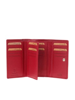 Lavor 1-6155 Μεγάλο Δερμάτινο Γυναικείο Πορτοφόλι με RFID Κόκκινο