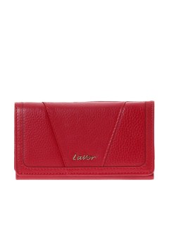 Lavor 1-6155 Μεγάλο Δερμάτινο Γυναικείο Πορτοφόλι με RFID Κόκκινο