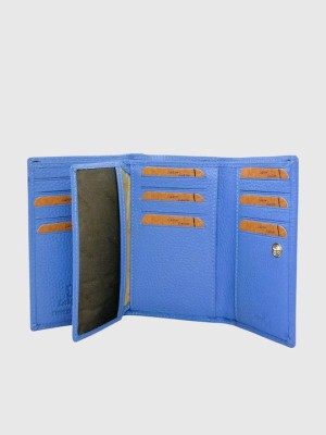 Lavor 1-6156 Μεγάλο Δερμάτινο Γυναικείο Πορτοφόλι με RFID Γαλάζιο