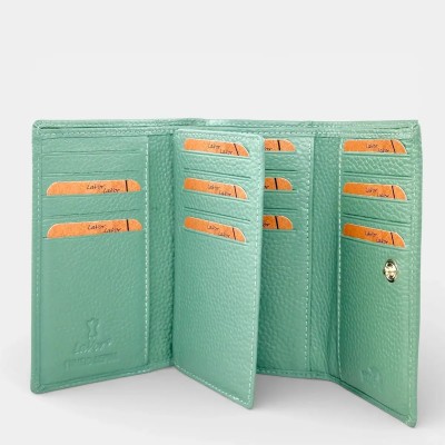 Lavor 1-6156 Μεγάλο Δερμάτινο Γυναικείο Πορτοφόλι με RFID Μέντα