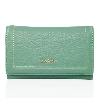 Lavor 1-6156 Μεγάλο Δερμάτινο Γυναικείο Πορτοφόλι με RFID Μέντα