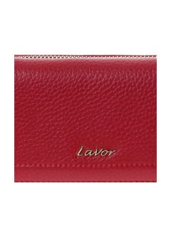 Lavor 1-6156 Μεγάλο Δερμάτινο Γυναικείο Πορτοφόλι με RFID Κόκκινο