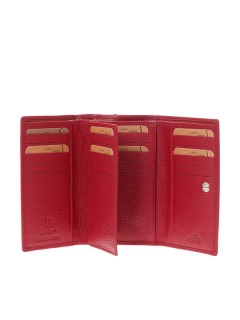 Lavor 1-6156 Μεγάλο Δερμάτινο Γυναικείο Πορτοφόλι με RFID Κόκκινο