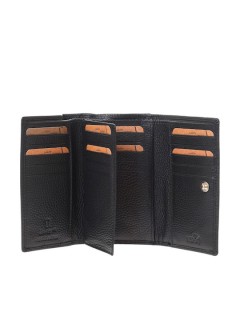 Lavor 1-6156 Μεγάλο Δερμάτινο Γυναικείο Πορτοφόλι με RFID Μαύρο