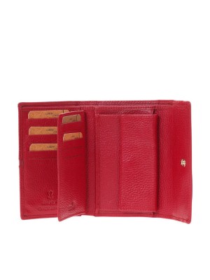 Lavor 1-6157 Μεγάλο Δερμάτινο Γυναικείο Πορτοφόλι με RFID Κόκκινο